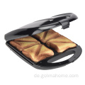 4 Scheiben Sandwich Maker mit Edelstahlabdeckung Grill Sandwich Maker Waffelmacher mit abnehmbarer Platte